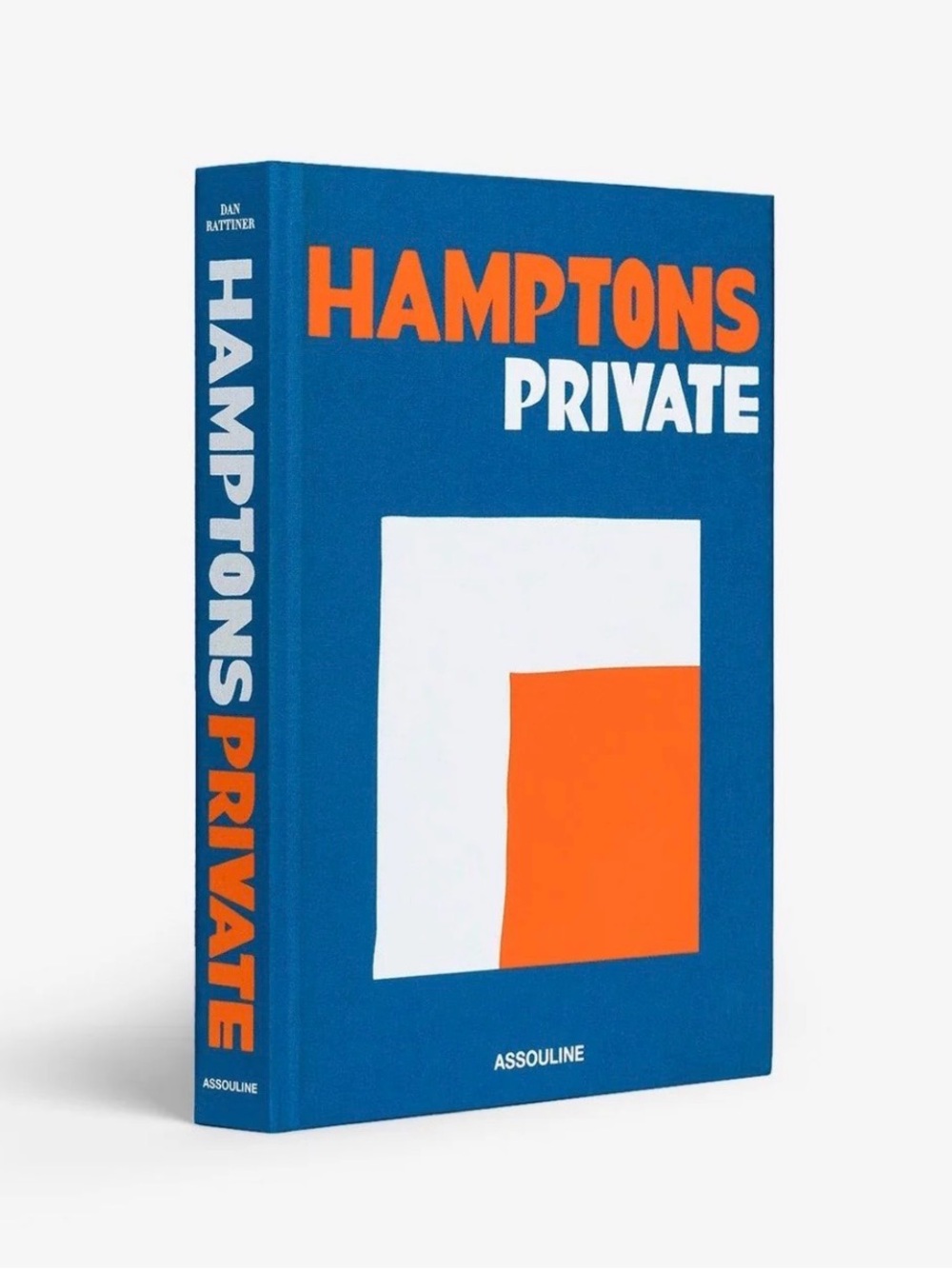 *Used* Assouline Blue & Orange 'Hamptons Private' Decorative Coffee Table Book